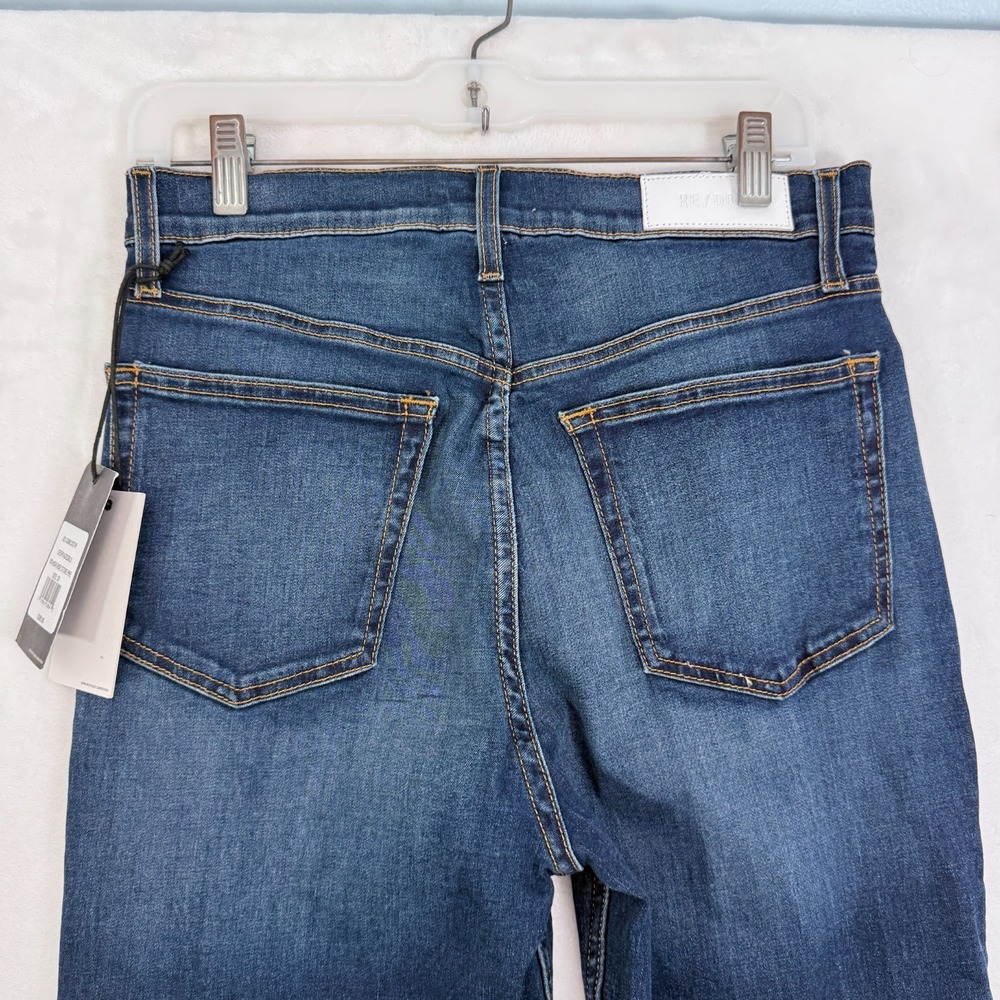 RE/DONE Jeans Womens 27 (28x28) Blue 70s Stove Pipe Straight Leg Whisker - Picture 12 of 13